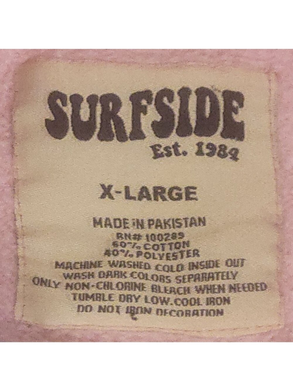 Vtg Detroit Michigan Good Vibes Graphic Pink Sweatshirt XL Surfside 1984 Cotton - Picture 4 of 13